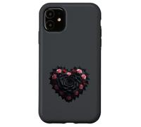 Romantic Gothic And Melancholic Black Rose Case for iPhone 11