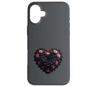 Romantic Gothic And Melancholic Black Rose Case for iPhone 16 Plus