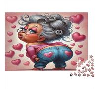 Romantic Granny Puzzle 1000 Piece Recycled Paper for Adults Puzzle for Adults Educational Game Challenge Fun Home Present Great Gift for Decompression Relaxation 70x50cm/1000pcs