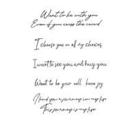 Romantic Handwritten English Love Words Tattoo Stickers Sentence Font Delicate Clavicle Tattoo