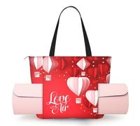 Romantic Heart Balloon Women'S Yoga Mat Bag With All-Over Print,Lightweight Polyester Shoulder Gym Bag,Front Open Pocket For Yoga Mat, Towel