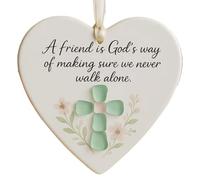 Romantic Heart Decoration For Christmas - Ceramic Romantic Crafts, Friendship Heart Shape Ornament, For Best Friends Women Men Teacher Family Door Handle Desk Workplace Fireplace Bedroom