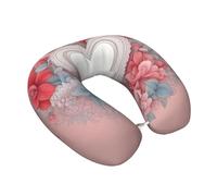 Romantic Heart Print Comfortable U-Shaped Neck Support Flexibility Pillow Long Flights Road Trips Use