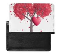 Romantic Hearts Leaves Tree Passport Cover Protector Rfid Blocking Passport Holder Id Card Holder Secure Travel Wallet Organizer for Passport Tickets Credit Cards, style, One Size