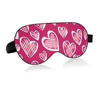 Romantic Hearts Sleep Eye Mask, Sleeping Mask & Blindfold with Elastic Headband Soft Comfort Eyeshade Sleep Cover for Travel Yoga Nap