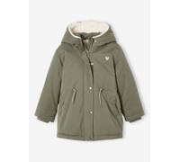 Romantic Hooded Parka for Girls green