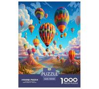 Romantic Hot Air Balloon Jigsaw Puzzles Puzzles for Adults Kids. 1000 Pieces Impossible Challenge Toy Educational Games Home Decoration for Educational Games Gifts 70x50cm/1000pcs