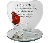 Romantic I Love You Plaque - Boyfriend Girlfriend Valentine's Day Gift - Birthday, Christmas, Wedding Gift for Girlfriend, Wife, Fiancee Mum Mothers Day Present - Ornaments