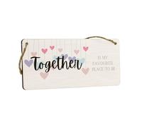 Romantic Idea for Couples, and Families - Home Decor - Perfect Wedding, Anniversary, or Engagement Idea - Reads 'Together is My Favourite Place to Be' (smlsgn-ds23-togfavepla)