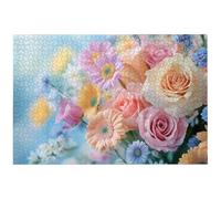 Romantic Jigsaw Puzzles for Adults 2000, 2000 Piece Jigsaw Puzzles for Adults, 99.5x70.5cm Hard Impossible Wooden Puzzle, Challenging Game for the Whole for Women, Theme: (Flower), -7575