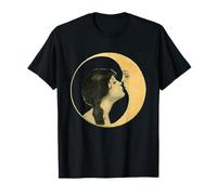 Romantic Kiss Between a Woman and the Moon, Vintage Art T-Shirt