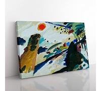 Romantic Landscape By Wassily Kandinsky Classic Painting Canvas Wall Art Print Ready to Hang, Framed Picture for Living Room Bedroom Home Office Décor, 60x40 cm (24x16 Inch)