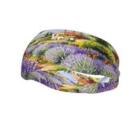 Romantic Lavender Manor Sweat Band Headband for Men Women - Athletic Stretchable Breathable for Running Gym Tennis Yoga & All Sports
