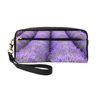Romantic Lavender Print Stylish Makeup Bag for Women Girls Cosmetic Pouch Toiletry School Office Travel