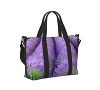 Romantic Lavender Print Women Men Travel Hand Bag Lightweight for Carry On Weekend Trip Gym Tote Bags