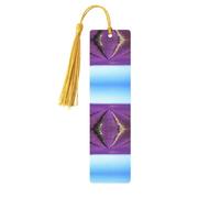 Romantic Lavender Print Wooden Bookmark Bookmarks with Tassels Book Marks for Reading Hardcover Books Notebooks