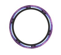 Romantic Lavender Printed Steering Wheel Cover Elastic Stretch Car Wheel Wrap Breathable Non-Slip Steering Wheel Protector for Car Truck SUV