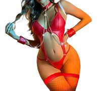 Romantic Lingerie for Women Women's Sexy PVC Lingerie Set Three-Point Pole Dance Costume Bold Shiny Outfit for Stage Shows & Cosplay Events High-Stretch Comfortable Fit