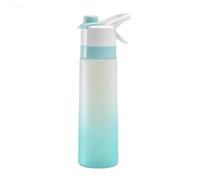 Romantic LOVE 22 Oz Mist Spray Water Bottle Portable Sport Water Bottle Anti-Leak Drinking Cup with Mist Hydration (Blue)