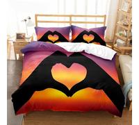 Romantic Love Heart Art Design Duvet Cover 260X220,Valentine'S Day Themed Bedding Set,Modern Aesthetics Heart Pattern Quilt Cover for Teens Adults Bedroom Decor Super King