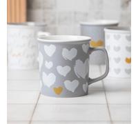 Romantic Love Heart Print Ceramic Mug 440ml Assorted Designs