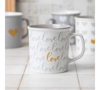 Romantic Love Heart Print Ceramic Mug 440ml Assorted Designs