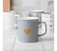 Romantic Love Heart Print Ceramic Mug 440ml Assorted Designs