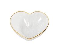 Romantic LOVE Phnom Penh Glass Salad Bowl Dessert Bowl Fruit Plate Creative Transparent Heart Shape Breakfast Bowl Multiple Sizes for You to Choose from (Small,Transparent)