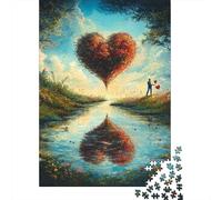 Romantic Love Puzzles for Adults 500 Piece Wooden Puzzle Adult Jigsaw Puzzle Puzzles for Adults Teens 500pcs (52x38cm)