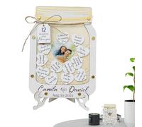 Romantic Memory Box - Decorative Keepsake Jar, Sincere Stopper, Creative Love Expression Hearts | Wooden Love Message , Personalized Affirmation Box, Hermos