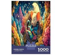 Romantic Mice 1000 Piece Mouse in Vibrant Fantasy Garden Jigsaw Puzzles for Puzzles 1000 Pieces Jigsaw for Adults Challenging for Adults Puzzles for Adults Gifts for Men, 70x50cm/1000pcs