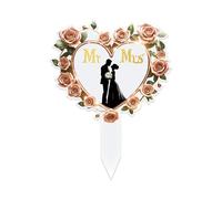 Romantic Mr and Mrs Wedding Cake Topper Surrounded by Roses Bride And Groom Wedding Cake Toppers Bride and Groom Cake Topper