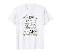 Romantic Mr & Mrs - 25th Wedding Anniversary T-Shirt