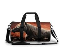 Romantic Mustang Gym Bag for Men Women, Sturdy Oxford Cloth Travel Bags with Removable Shoulder Strap, Waterproof Duffel Bag for Fitness, Travel, Yoga