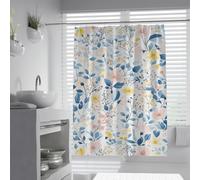 Romantic Nature Print Shower Curtains for Boho Bathroom Decorative Watercolor Garden Botanical Waterproof Fabric Bath Curtain with Hooks 200 x 220 cm