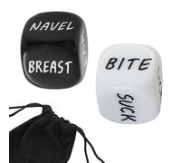 Romantic Naughty Dice Set for Adults Couple Funny Dice Couples Game for Anniversary Valentines Day Wedding Gift,Couple Game Choices,36 Ways to Play (Black+white)