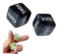 Romantic Naughty Dice Set for Adults Games Elevate Your Anniversary Or Valentine's Day with Our Funny Couples Dice Glow-in-The-Dark Fun Encourages Laughter, Date Night Dice (Black)