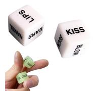 Romantic Naughty Dice Set for Couples - Glow in the Dark Love Dice Game for Valentine's Day, Anniversary, Wedding Gift - 36 Fun Play Options