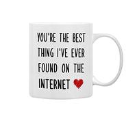 Romantic Novelty Ceramic Drinking Cup, You're The Best Thing I've Ever Found On The Internet, 11Oz Ceramic, Long Distance Relationship Gifts, I Love You Gifts for Him Her