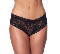 Romantic Open Back Briefs Black
