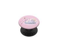 Romantic Painted Swan, Pretty Swan with a Pink Bow PopSockets Adhesive PopGrip