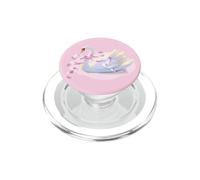 Romantic Painted Swan, Pretty Swan with a Pink Bow PopSockets PopGrip for MagSafe
