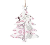 Romantic Paris Butterfly Eiffel Christmas Wooden Ornaments Christmas Tree Hanging Decoration Xmas Home Party Festive Decor
