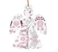 Romantic Paris Butterfly Eiffel Christmas Wooden Ornaments Christmas Tree Hanging Decoration Xmas Home Party Festive Decor