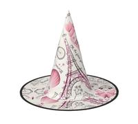 Romantic Paris Butterfly print Halloween hat parties, carnivals hat dances, cosplay. Costume Witches Party Adult