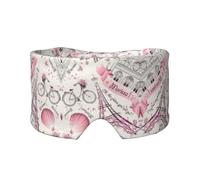 Romantic Paris Butterfly Printed Slumber Eye Shield, Reversible Sleep Gear, Light Blocking Headwrap, for Travel Comfort