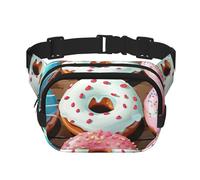 Romantic Paris Eiffel Fanny Pack for Women Men Fashion Waist Pack Adjustable Belt Bag for Workout Running Travelling Casual Waist Bag, Donuts, One Size