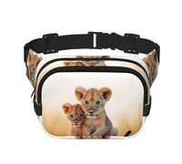 Romantic Paris Eiffel Fanny Pack for Women Men Fashion Waist Pack Adjustable Belt Bag for Workout Running Travelling Casual Waist Bag, Small Lion, One Size