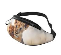 Romantic Paris Eiffel Fanny Pack for Women Men Fashion Waist Pack Adjustable Belt Bag for Workout Running Travelling Casual Waist Bag, Small Lion, One Size