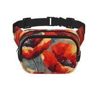 Romantic Paris Eiffel Fanny Pack for Women Men Fashion Waist Pack Adjustable Belt Bag for Workout Running Travelling Casual Waist Bag, Simple Flower Oil Painting, One Size